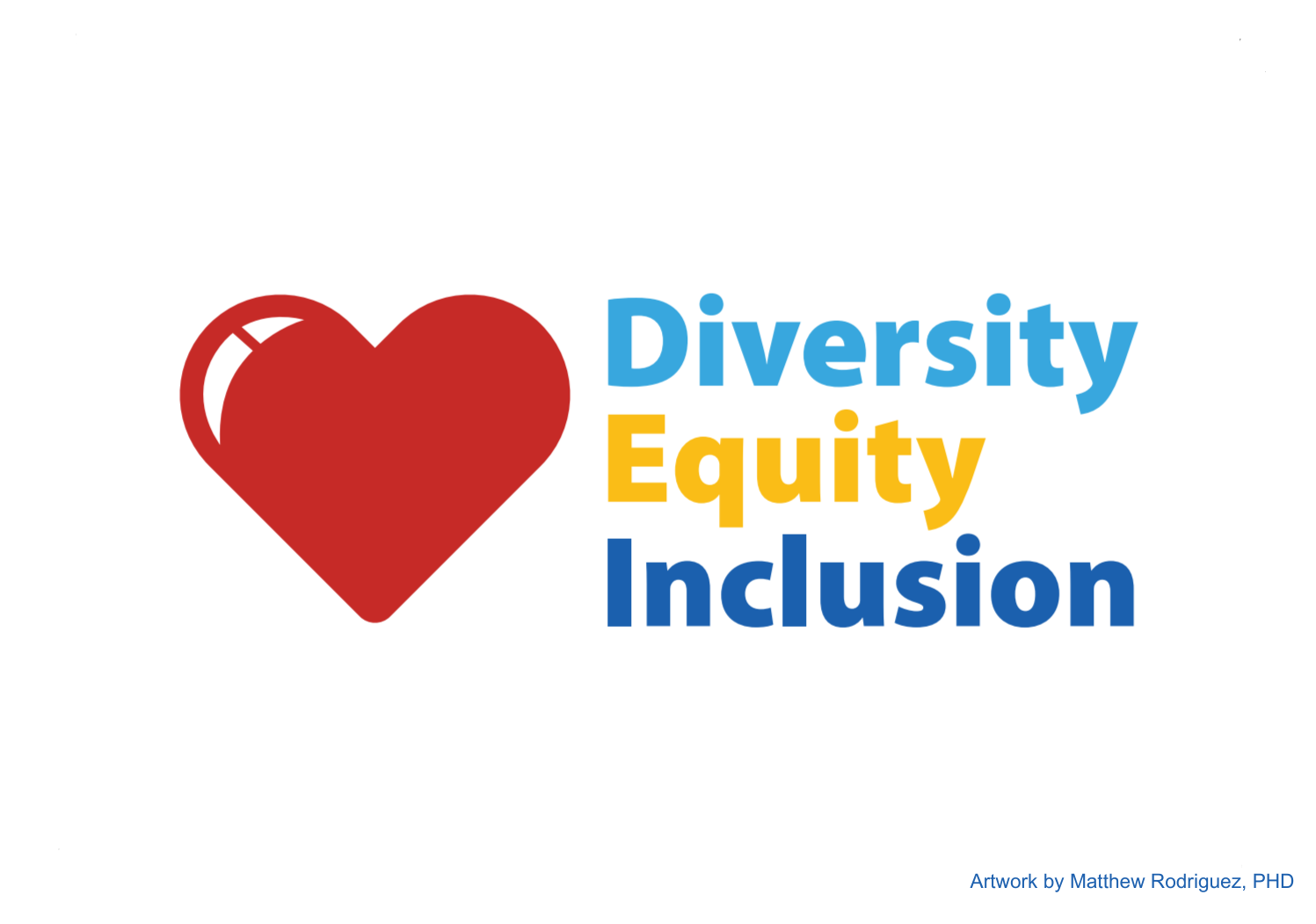Red Heart with the words Diversity Equity and Inclusion