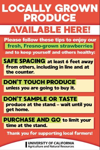 Fresno Strawberry Stand sign