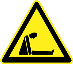 Sleeping man caution