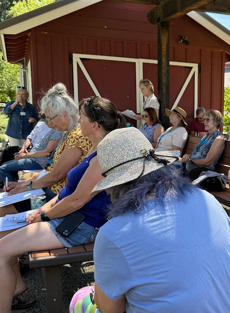 Master Gardener trainees at the demonstration garden.