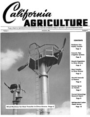 California Agriculture, Vol. 5, No.8