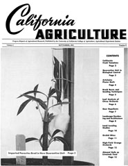 California Agriculture, Vol. 5, No.9