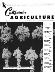 California Agriculture, Vol. 7, No.1