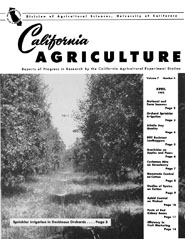 California Agriculture, Vol. 7, No.4