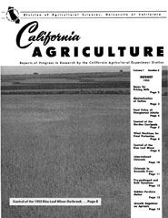 California Agriculture, Vol. 7, No.8