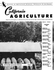 California Agriculture, Vol. 8, No.1