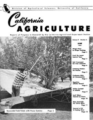 California Agriculture, Vol. 9, No.6