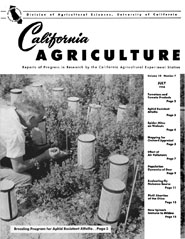 California Agriculture, Vol. 10, No.7