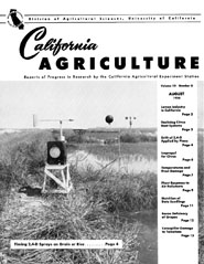 California Agriculture, Vol. 10, No.8