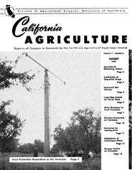 California Agriculture, Vol. 11, No.8