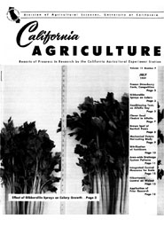 California Agriculture, Vol. 13, No.7