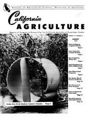 California Agriculture, Vol. 13, No.8