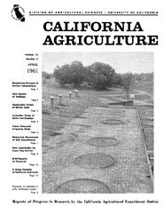 California Agriculture, Vol. 15, No.4
