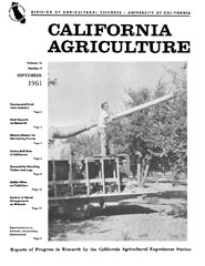 California Agriculture, Vol. 15, No.9