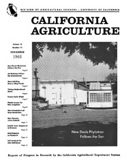 California Agriculture, Vol. 15, No.11