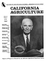 California Agriculture, Vol. 16, No.6