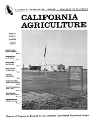 California Agriculture, Vol. 17, No.3