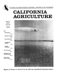 California Agriculture, Vol. 17, No.8
