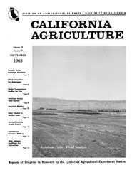 California Agriculture, Vol. 17, No.9