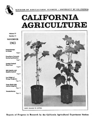 California Agriculture, Vol. 17, No.11