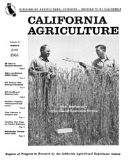 California Agriculture, Vol. 18, No.6