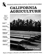 California Agriculture, Vol. 19, No.2