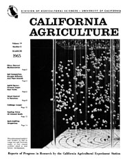 California Agriculture, Vol. 19, No.3