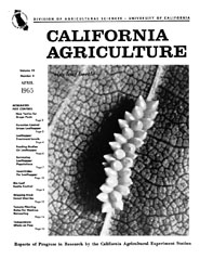 California Agriculture, Vol. 19, No.4