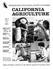 California Agriculture, Vol. 19, No.5