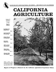 California Agriculture, Vol. 19, No.6