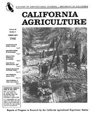 California Agriculture, Vol. 20, No.2