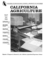 California Agriculture, Vol. 20, No.6