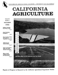 California Agriculture, Vol. 20, No.9