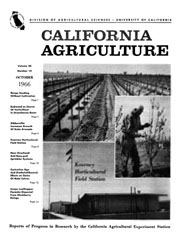 California Agriculture, Vol. 20, No.10