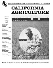 California Agriculture, Vol. 21, No.3