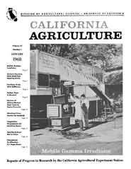 California Agriculture, Vol. 22, No.1