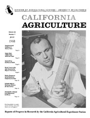 California Agriculture, Vol. 22, No.7