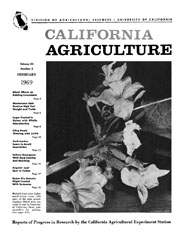 California Agriculture, Vol. 23, No.2
