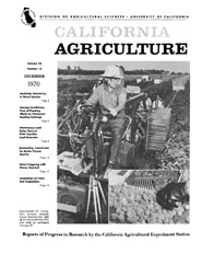 California Agriculture, Vol. 24, No.12