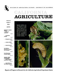 California Agriculture, Vol. 25, No.5