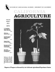California Agriculture, Vol. 25, No.7