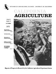 California Agriculture, Vol. 25, No.10