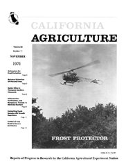 California Agriculture, Vol. 25, No.11