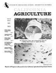 California Agriculture, Vol. 26, No.5
