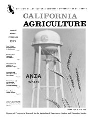 California Agriculture, Vol. 27, No.2