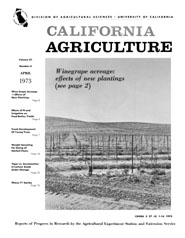 California Agriculture, Vol. 27, No.4