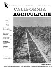 California Agriculture, Vol. 27, No.8