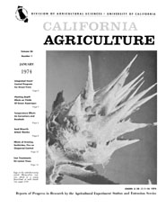 California Agriculture, Vol. 28, No.1