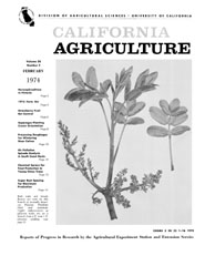 California Agriculture, Vol. 28, No.2