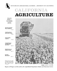 California Agriculture, Vol. 28, No.11